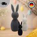 Moderner Osterhase – Ribbed Design Hase für Frühling & Osterdeko | 3D-gedruckt in Deutschland – DekoFusionDE