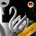 Skulptur SCHWAN – gedruckte Figur, modern & elegant, stilisierte Tierfigur für Wohnzimmer oder alsGeschenk | 3D Druck Statue | DekoFusion